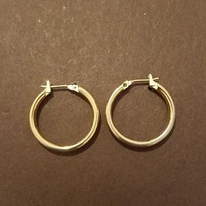 Monet Gold Tone Hoops